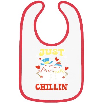 Discover Snowmen Just Chillin' Winter Time Snow Bibs