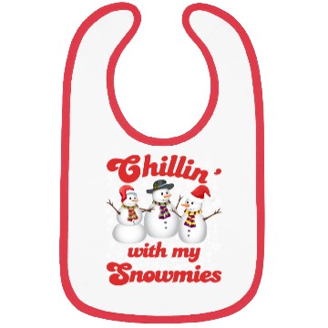 Discover Snowmen Chilling with my Snowmies Winter Bibs