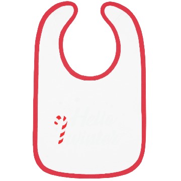 Discover Hello Winter Christmas Candy Canes Bibs