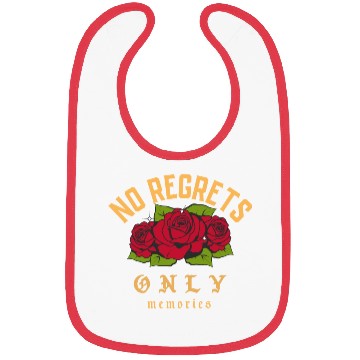 Discover No Regrets only memories Bibs