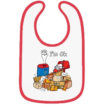 Discover I'm Ok Funny Postal Worker Bibs