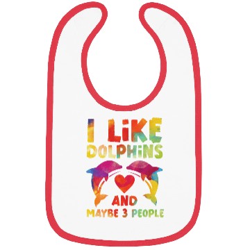 Discover Dolphin Watercolor I Like Dolphins Bibs