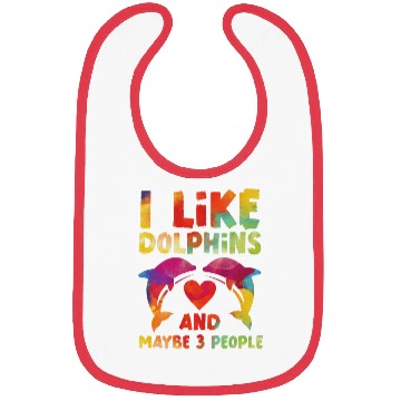 Discover Dolphin Watercolor I Like Dolphins Bibs