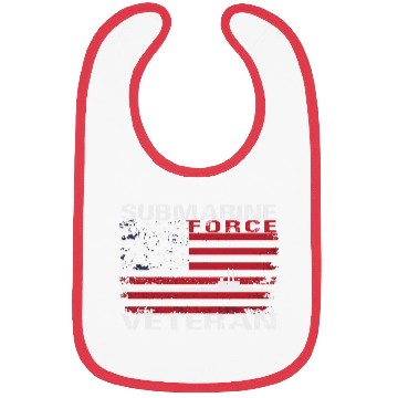 Discover Submarine Force Veteran Usa Flag White Stars Bibs