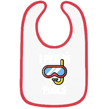 Discover I Pee In Pools Funny Swimming Goggles White Text Bibs