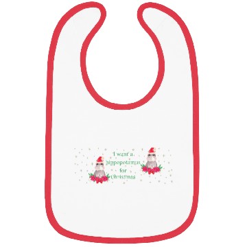 Discover I Want a Hippopotamus for Christmas Bibs