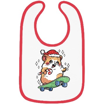 Discover CUTE HAMSTER RIDING SKATEBOARD Bibs