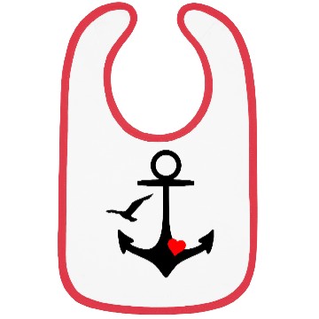 Discover Anchor Heart Seagull Bibs