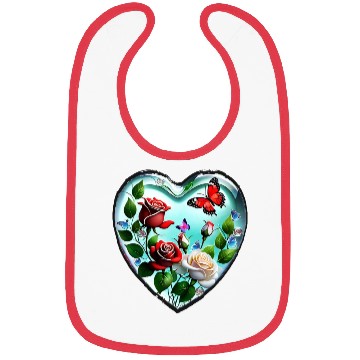 Discover roses and butterflies Bibs