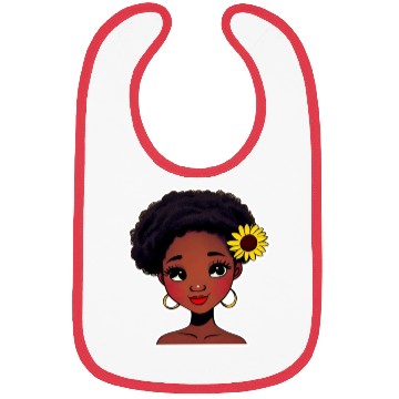 Discover Black girl with sunflower Bibs