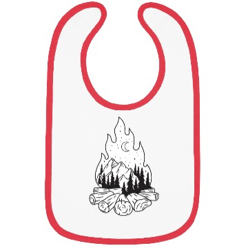 Discover Campfire with Mountain and Moon Bibs