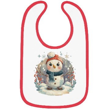 Discover Christmas Golf Snowman Santa Hat Gift design Bibs