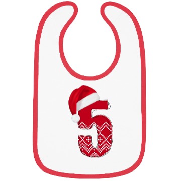 Discover 5 Number Fifth Birthday / Wedding Anniversary Bibs