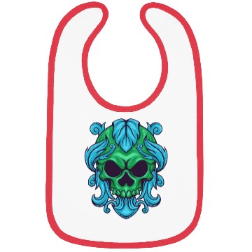 Discover Green skull Bibs