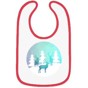 Discover Deer Winter Forrest Bibs