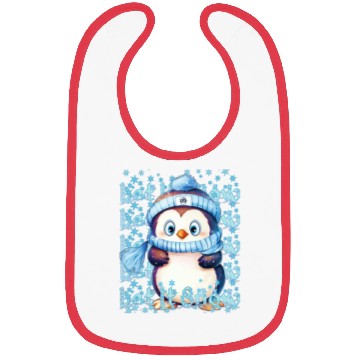 Discover Let it Snow Winter Penguin Bibs