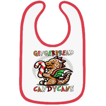 Discover Gingerbread & Candy Cane - A Gingerbread Dragon Bibs