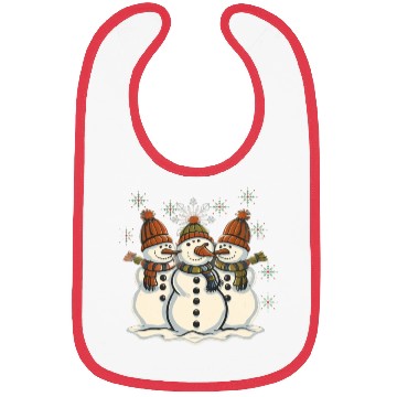 Discover Snowman Festive Greetings Bibs