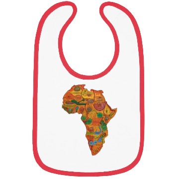 Discover Colourful African Map For Afrocentric Lovers. Bibs