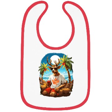 Discover Tropical Reindeer Holiday Escape Bibs