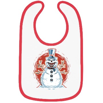 Discover frosty snowman creepy Bibs