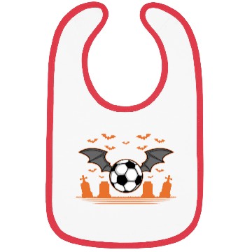 Discover halloween soccer bat Design Bibs
