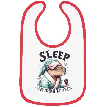 Discover Sleepy Capybara in Comfy Pajamas Bibs