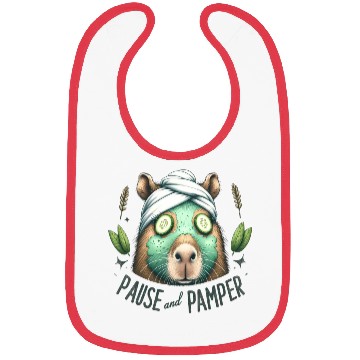 Discover Pause and Pamper Capybara Spa Day Bibs