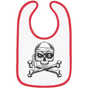 Discover Pirate Skull Bibs