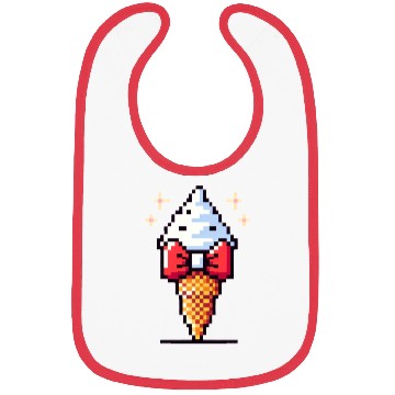 Discover Whimsical 8-Bit Ice Cream: Retro Bow Tie Delight Bibs