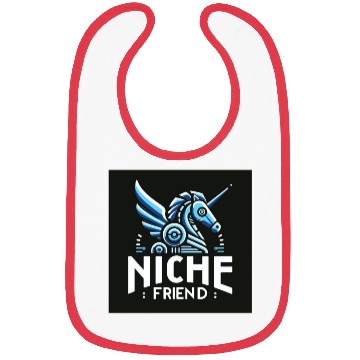 Discover Niche Friend Pegasus Vector Unicorn Head Robot Bibs