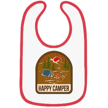 Discover Happy Camper Camping Campfire Tent Bibs