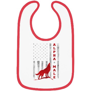 Discover Patriotic American Wolf US Flag Bibs