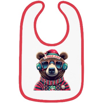Discover Christmas Bear Bibs