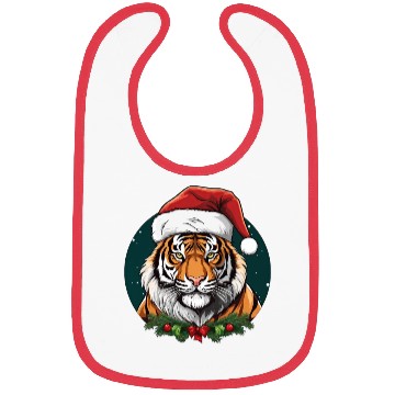 Discover Tiger Christmas Bibs