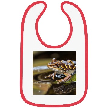 Discover Rain frog" cute crazy leopard frog Bibs
