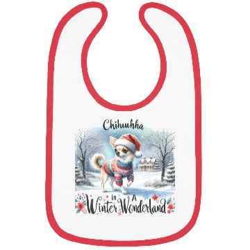 Discover Chihuahua In a Winter Wonderland Bibs