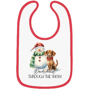 Discover Dachshund Through The Snow Bibs
