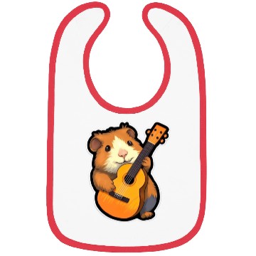 Discover Guinea Pig with Guitar for a Guinea pig owner Bibs
