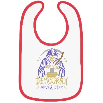 Discover Democracy Never Dies Spooky Halloween Voting Meme Bibs