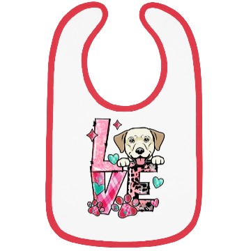 Discover Labrador Dog I Love My Dog Fur Baby Valentines Da Bibs