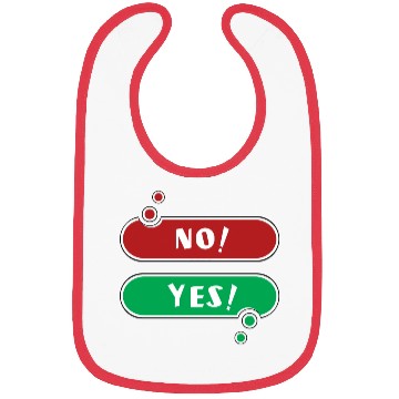 Discover No Yes Red And Green Speech Bubble Bibs