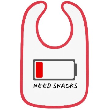 Discover need snacks battery funny, sticker for laptops Bibs