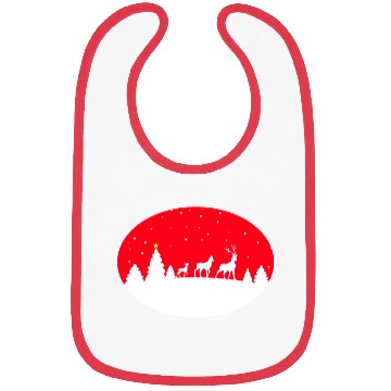Discover deers in a winter scene Bibs