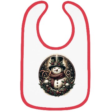 Discover Christmas Snowman Bibs