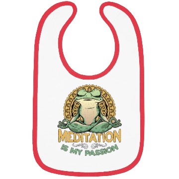 Discover Meditation Is My Passion Yoga Exercise Frog Lover Bibs
