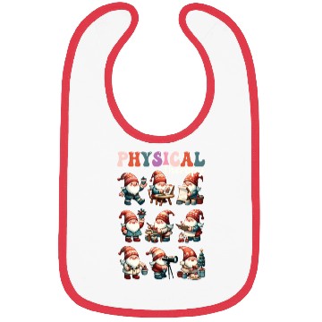 Discover Christmas Gnome Santa Physical Therapy Xmas Bibs