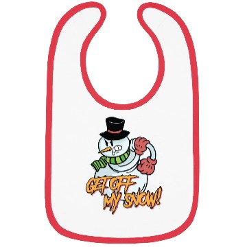 Discover Snowman Get Off my Snow! Angry Snowmen Lover Bibs