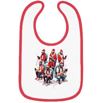 Discover Console Claus Crew, Santa-Hat Gaming Squad Bibs