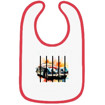 Discover Respect Your Elders vintage Old Classic Muscle Car Bibs